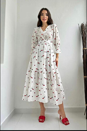 leyla sanat sanata yeni bir bakış açısı Kırmızı Gipeli Vual Elbise