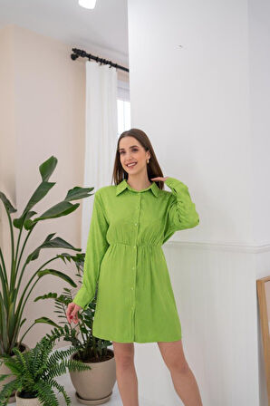 leyla sanat sanata yeni bir bakış açısı Yeşil Desenli Jakar Elbise