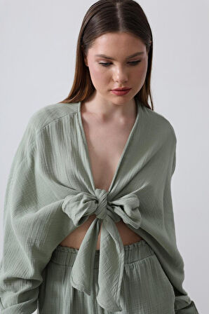 leyla sanat sanata yeni bir bakış açısı BLUZ - Haki