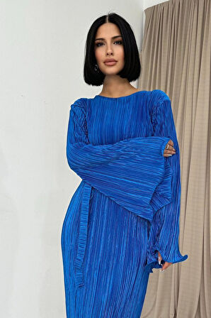 leyla sanat sanata yeni bir bakış açısı Saks İspanyol Kol Piliseli Elbise