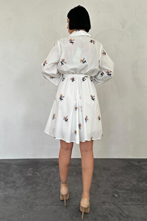 leyla sanat sanata yeni bir bakış açısı Hardal Brode Mendilli Elbise