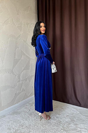 leyla sanat sanata yeni bir bakış açısı Saks Göğüs Altı Taşlı Elbise