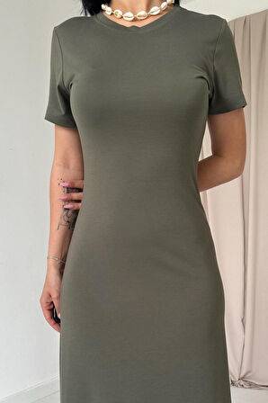 leyla sanat sanata yeni bir bakış açısı Haki Basic Elbise