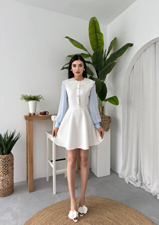 leyla sanat sanata yeni bir bakış açısı Asıo Bebe Yaka Elbise