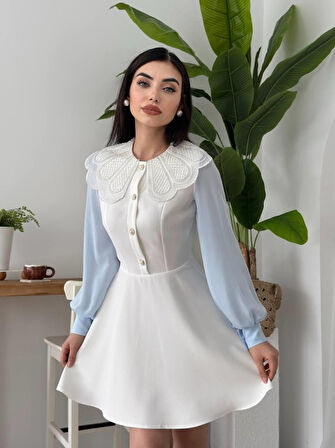 leyla sanat sanata yeni bir bakış açısı Asıo Bebe Yaka Elbise