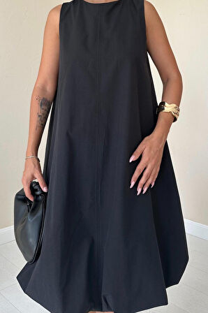 leyla sanat sanata yeni bir bakış açısı Siyah Comfort Balon Elbise