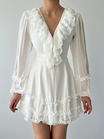 leyla sanat sanata yeni bir bakış açısı Osıes Fırfırlı Elbise