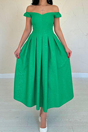 leyla sanat sanata yeni bir bakış açısı Yeşil Jakarlı Elbise