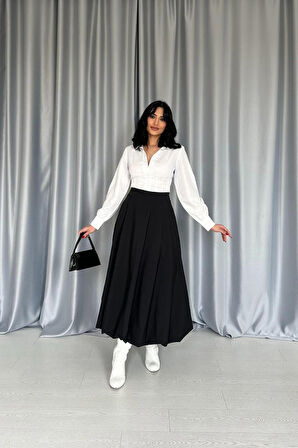 leyla sanat sanata yeni bir bakış açısı Siyah Uzun Balon Etek