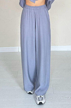 leyla sanat sanata yeni bir bakış açısı Gri Alice Gömlek Ve Bol Kesim Pantolon Takım