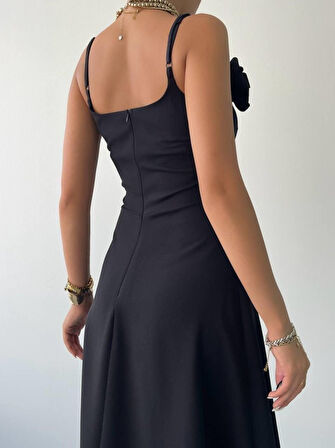 leyla sanat sanata yeni bir bakış açısı Matilda Gül İp Askılı Elbise