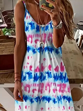 leyla sanat sanata yeni bir bakış açısı Kadın Askılı Tam Boy Süprem Elbise