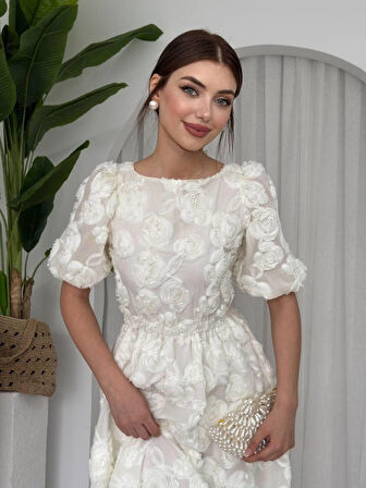 leyla sanat sanata yeni bir bakış açısı Wear Sırt Bağlama Detaylı Elbise