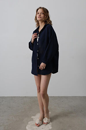 leyla sanat sanata yeni bir bakış açısı Gömlek - Lacivert