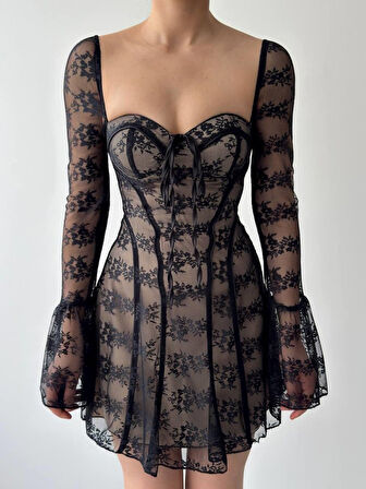 leyla sanat sanata yeni bir bakış açısı Evita Mini Elbise