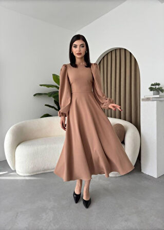 leyla sanat sanata yeni bir bakış açısı Sali Balon Kol Elbise