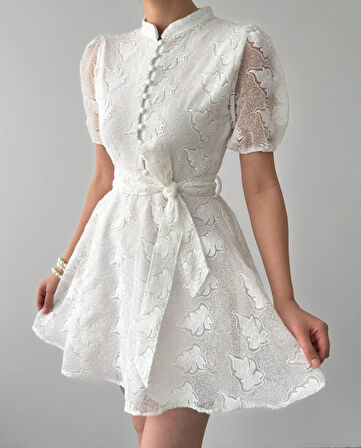 leyla sanat sanata yeni bir bakış açısı Erwa Kemer Detaylı Elbise