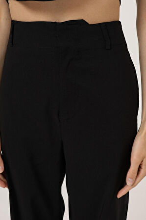 leyla sanat sanata yeni bir bakış açısı Duble Paça Pantolon - Siyah