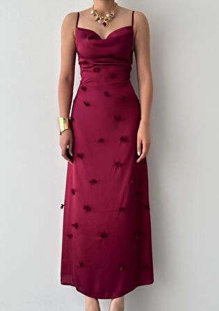 leyla sanat sanata yeni bir bakış açısı Dora Çiçek Detaylı Elbise