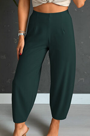 leyla sanat sanata yeni bir bakış açısı Kadın Yüksek Bel Krep Pantolon