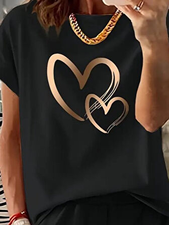 leyla sanat sanata yeni bir bakış açısı Kadın Kısa Kollu Bisiklet Yaka Viskon Iki Iplik Bluz Ve Short Ikili Takım