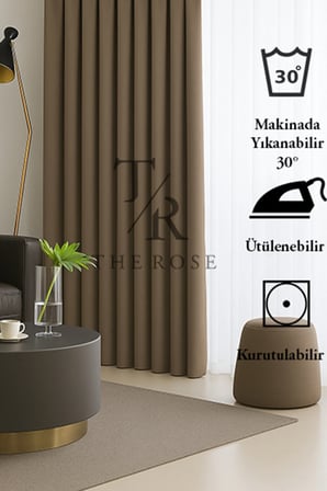 Vizon Blackout, Işık Geçirmez, Karartma Perde, Pilesiz, Lüks, A+ Kalite, Tek Kanat, Güneşlik