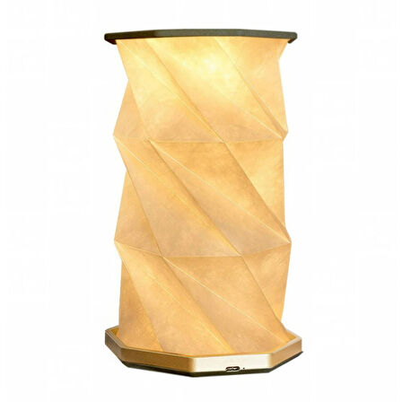 Ozmik Dönen Kitap Işığı ABS Ahşap ve Kağıt Lamba Taşınabilir USB Şarj Edilebilir