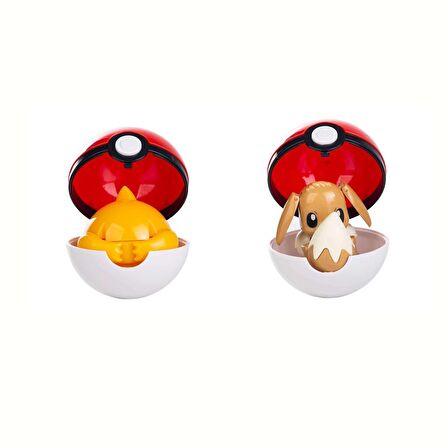 ThreeMB Toys Pokemon Orijinal Lisanslı Elf Topu 2'li Kutu - 4  (Eevee-Psyduck)