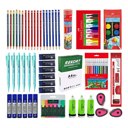 ThreeMB Toys Faber Castell Mega Kırtasiye Seti (49 parça)