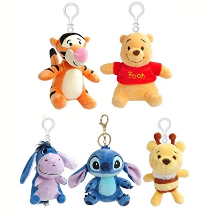 ThreeMB Toys Winnie The Pooh Orijinal Lisanslı Çanta Süsü Stitch