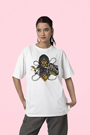 Anime Baskılı Unisex Oversize Tişört