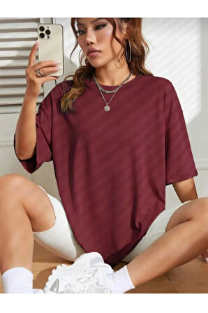 malkoçbey time baskılı oversize basic t-şhirt