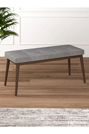 Tina Baby Face Modern Ceviz Ahşap Ayak Bench Oturak 90x40, Ayakkabılık Bank, Yatak Ucu Puf