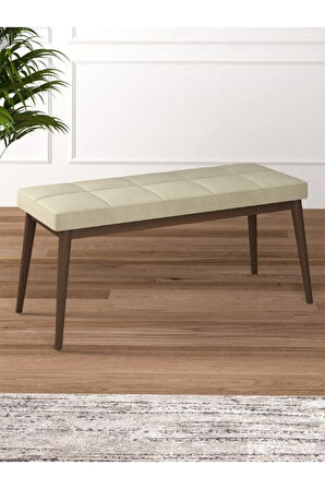 Tina Baby Face Modern Ceviz Ahşap Ayak Bench Oturak 90x40, Ayakkabılık Bank, Yatak Ucu Puf