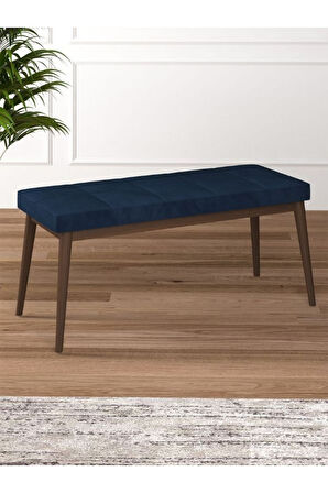 Tina Baby Face Modern Ceviz Metal Ayak Bench Oturak 90x40, Ayakkabılık Bank, Yatak Ucu Puf