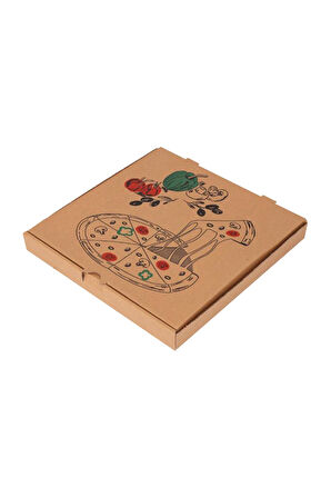 Tiri Store Kraft Pizza Kutusu 100 Adet 33x33x4 cm