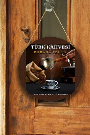 Türk Kahvesi Cafe Restoran için Duvar, Kapı, Tek Taraflı Askılı Pano Karşılama Tabelası, Kahve Tablo