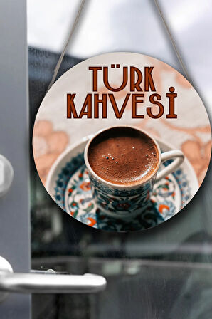 Türk Kahvesi Cafe Restoran için Duvar, Kapı, Çift Taraflı Askılı Pano Karşılama Tabela, Kahve Tablo
