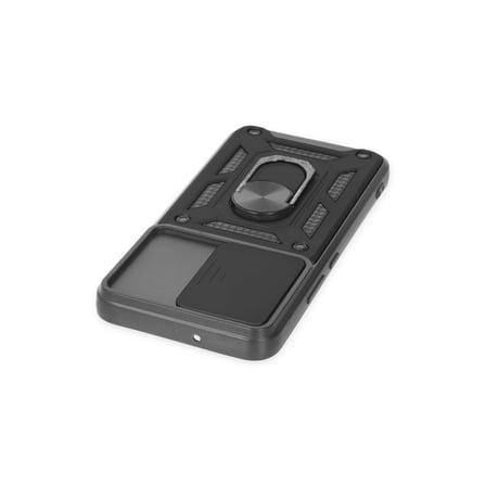 Samsung Galaxy S Kılıf Pars Lens Yüzüklü Silikon - Siyah