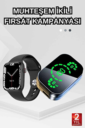 Dokunmatik Akıllı Saat Yeni Nesil Kulaklık Kampanyası ANC Özelliği Yüksek Ses Kaliteli