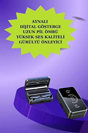 Powerbank Bluetooth Kulaklık Ve Yeni Model Akıllı Saat Seti ANC Özelliği Dokunamatik