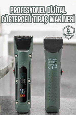 Tıraş Makinesi Dijital Göstergeli Turbo Motor Paslanmaz Çelik