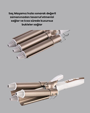 Ayarlanabilir Isı Ayarıyla Profesyonel Bukle Maşası – Hızlı ve Nazik Şekillendirme