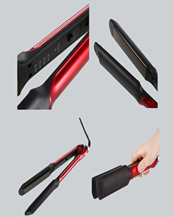 Elektriklenmeyi Azaltan İyonlu Saç Düzleştirici – Titanyum Plaka ve Şık Tasarım