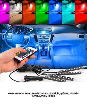 12V LED Işık Seti – Kumandalı ve Renk Ayarlı