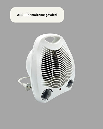 Mini Elektrikli Isıtıcı 2000W – Termostatlı Fanlı Isıtma, Taşınabilir Tasarım