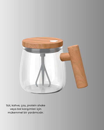 Isıtıcılı Manyetik Karıştırıcı Kupa – 400 ml, C Tipi Şarjlı, Akıllı Tasarım