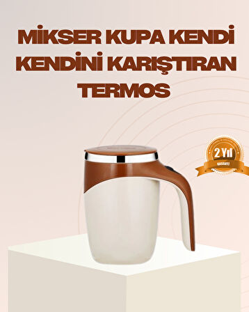 USB Şarjlı Manyetik Karıştırıcı Kupa – Otomatik Kahve Karıştırma Bardağı