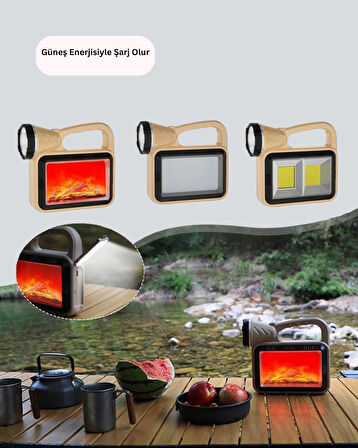 Alev Efektli Güneş Enerjili Lamba – Su Geçirmez