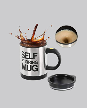 Akıllı Kendi Kendini Karıştıran Termal Kupa – Paslanmaz Çelik